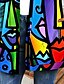 preiswerte Damen Jacken-Damen Jacke Täglich Festtage Winter Herbst Standard Mantel Rundhalsausschnitt Regular Fit Windundurchlässig Brautkleider schlicht Jacken Langarm Farbblock Porträt Bedruckt Blau Purpur