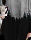 abordables T-shirts-Femme Robe T shirt Robe courte courte Bleu Gris Manches Longues Bloc de Couleur Imprimé Automne Printemps Col en V Simple Ample 2021 S M L XL XXL 3XL