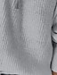 baratos Moletons-Mulheres Pulôver suéter Saltador Tricotar Zíper Tricotado Decote V Côr Sólida Diário à moda Básico Outono Inverno Branco Azul S M L / Manga Longa / Casual / Normal