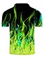 baratos Polos-Homens Camisa de tênis Camiseta Polo Camisa de golfe Gráfico 3D Colarinho Colarinho de Camisa Amarelo Rosa Vermelho Roxo Laranja Tamanho Grande Diário Para Noite Manga Curta Roupa Fibra Sintética