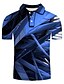 billige Herreskjorter-Herre POLO Trøje Tennistrøje Golftrøje Geometrisk Krave Aftæpning Gul Rød Navyblå Lilla Orange 3D-udskrivning Afslappet Daglig Kortærmet 3D-udskrivning Trykt mønster Tøj Mode Personaliseret Afslappet