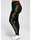 abordables Pantalons femme-Femme Collants Normal Polyester Plein Noir Casual Sport Taille médiale Toute la longueur Yoga Fin de semaine Eté Printemps &amp; Automne