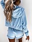 cheap Two Piece Sets-Women&#039;s Basic Plain Sport Casual Two Piece Set Hooded Shorts Hoodie Tracksuit Pants Sets Zipper Tops