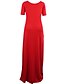 cheap Plus Size Dresses-Women&#039;s Plus Size Solid Color A Line Dress V Neck Short Sleeve Casual Preppy Spring Summer Causal Daily Maxi long Dress Dress