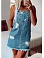 cheap Casual Dresses-Women&#039;s Short Mini Dress A Line Dress Blue Sleeveless Ruched Pure Color Square Neck Spring Summer Casual Sexy 2022 M L XL XXL 3XL