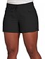 cheap Pants-Women&#039;s Shorts Normal Polyester Plain Black Yellow Casual / Sporty Mid Waist Short Leisure Sports Weekend Summer Spring &amp;  Fall