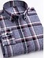 cheap Men&#039;s-Men&#039;s Shirt Plaid Turndown Casual Daily Long Sleeve Button-Down Regular Fit Tops Cotton Business Simple A B C / Work