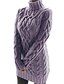cheap Sweaters-Women&#039;s Sweater Dress Jumper Dress Winter Dress Knitwear Basic Casual Solid Color Daily Going out Weekend Turtleneck Long Sleeve Regular Fit Black White Purple S M L XL