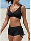 cheap Bikini-Elegant Plus Size Women&#039;s Bikini Ruched Backless Design