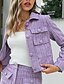 cheap Two Piece Sets-Women&#039;s Streetwear Plaid Daily Wear Office Two Piece Set Shirt Collar Shorts Blazer Office Suit Shorts Sets Tops