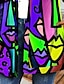 baratos Jaquetas Femininas-Mulheres Blusão Diário Feriado Inverno Outono Padrão Casaco Decote Redondo Normal A Prova de Vento Casual Casaco Manga Longa Bloco de cor Retrato Imprimir Azul Roxo