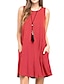 abordables Vestidos casuales-Vestido informal Mini vestido Café Marrón Negro Rojo Oscuro Verano Primavera 2023 S M L XL 2XL
