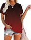 cheap Super Sale-Women&#039;s Summer Tie-Dye V-Neck T-Shirt Top