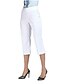 billige Pants-Dame kinesisk Normal Polyester Vanlig Sort Hvid Mode Medium Talje Calf-længde Weekend Sommer Forår &amp; Vinter