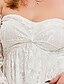 cheap Plus Size Dresses-Women&#039;s Plus Size Solid Color A Line Dress Lace Off Shoulder Long Sleeve Formal Sexy Prom Dress Spring Summer Party Vacation Maxi long Dress Dress / Party Dress