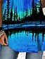 abordables All Sale-Mujer Mini vestido corto Vestido estilo camiseta Azul Piscina Morado Media Manga Estampado Estampado Escote Redondo Primavera Verano Casual 2022 Corte Ancho S M L XL XXL 3XL