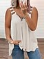 cheap Plus Size Tops-Women&#039;s Plus Size T shirt Tee Black White Pink Plain Zipper Sleeveless Daily Going out Weekend Sexy Preppy One Shoulder V Neck Regular Fit Summer Spring