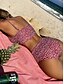 billige Bikini-Dame Badetøj Bikini 2 stk Normal badedragt Høj Talje Crossover Punkt Printer Hvid Bordeaux Blå Grøn Vatteret Med stropper Badedragter nyt Hawaiiansk Sexet