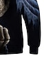 billige Hættetrøjer og sweatshirts til drenge-Halloween Drenge 3D Dyr Dødningehoveder Hattetrøje Langærmet 3D-udskrivning Forår Aktiv Basale Polyester Rayon Børn Daglig