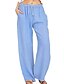 cheap Pants-Women&#039;s Basic Classic Drawstring Culottes Wide Leg Chinos Pants Inelastic Casual Solid Colored Mid Waist Lightweight Loose Black Blue Gray Dusty Blue S M L XL XXL
