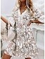 cheap Casual Dresses-Ethnic Floral Lace Mini Dress for Women