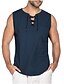 cheap Men&#039;s Shirts-Men&#039;s Undershirt Round Neck Plain White Black Gray Navy Blue non-printing Sleeveless Outdoor Casual Tops Tropical Cool Lightweight