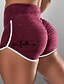 billige Pants-Dame Shorts  Bukser atletiktøj Medium Talje Fornøjelse Sport Korte Mikroelastisk Bogstaver Komfort Blå S / Tynd