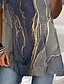 abordables Vestidos casuales-Mujer Mini vestido corto Vestido de una línea Azul Piscina Media Manga Estampado Gradiente de Color Escote Redondo Primavera Verano Elegante Casual Moderno 2022 S M L XL XXL 3XL
