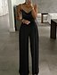 cheap Women&#039;s Jumpsuits-Women&#039;s Jumpsuit Butterfly Print Casual Strap Casual Daily Spaghetti Strap Regular Fit White Black Light gray S M L Summer