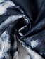 baratos Roupas Iguais Kit Família-Olhar de família Camisa Tops Casual Tintura Tie Dye Letra Imprimir Azul Profundo Manga Curta Casual Roupas Combinando / Verão