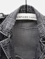 economico Giacche di jeans-Per donna Gilet Gilet di jeans Zip intera Alla moda Tasche Corto Cappotto Nero Strada Informale Cerniera Primavera Collo ripiegabile Standard S M L XL XXL 3XL