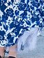 abordables Conjuntos de looks familiar-Vestidos para mamá y yo estampado floral diario estampado azul maxi sin mangas trajes para mamá y yo lindos trajes a juego