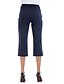 cheap Pants-Women&#039;s Chinos Normal Polyester Plain Black White Fashion Mid Waist Calf-Length Weekend Summer Spring &amp;  Fall