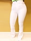 cheap Women&#039;s Plus Size Bottoms-Women&#039;s Plus Size Pants Solid Color Casual Daily Casual Full Length High Spring Summer White L XL XXL 3XL