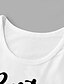 preiswerte Familien-Look-Sets-Mama und ich Valentinstag Baumwolle T-Shirt Oberteile Täglich Herz Buchstabe Bedruckt Weiß Grau Rosa Kurzarm Grundlegend Passende Outfits / Sommer / Alltag