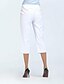 billige Pants-Dame kinesisk Normal Polyester Vanlig Sort Hvid Mode Medium Talje Calf-længde Weekend Sommer Forår &amp; Vinter