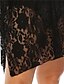 abordables Cover-Ups-Mujer Bañadores Tapadera Vestido de playa Talla Grande Traje de baño Color puro Encaje para bustos grandes Negro Trajes de baño Vacaciones Moda nuevo / Sensual / Moderno