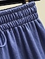 cheap Women&#039;s Plus Size Bottoms-Women&#039;s Plus Size Wide Leg Chinos Drawstring Pleated Solid Color Casual Daily Sporty Chino Ankle-Length High Spring Summer Green Black Blue L XL XXL 3XL 4XL