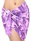 cheap Cover-Ups-Women&#039;s Swimwear Cover Up Swim Shorts wrap Normal Swimsuit Cheetah Print Flower Printing Light Blue Black Blue Purple Rosy Pink Bathing Suits Vacation Fashion New / Sexy / Modern
