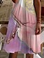 preiswerte All Sale-Damen Minikleid A Linie Kleid Rosa Kurzarm Bedruckt Batik V-Ausschnitt Frühling Sommer Elegant Sexy 2022 S M L XL 2XL XXXL