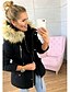 cheap Down&amp; Parkas-Winter Jacket with Fur Collar for Women