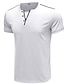 cheap Men&#039;s-Men&#039;s T-shirt Sleeve Color Block V Neck Standard Summer Wine Red Blue White Black Gray
