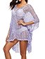 cheap Cover-Ups-Women&#039;s Swimwear Cover Up Beach Dress Normal Swimsuit Pure Color Hole Light Blue White Black Gray Purple V Wire Bathing Suits Vacation Fashion New / Sexy / Modern