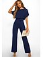 cheap Women&#039;s Jumpsuits-Women&#039;s Jumpsuit Solid Color Belted Formal Crew Neck Daily Holiday Long Sleeve LT065 Apricot LT065 pink LT065 red S M L Spring