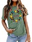 cheap T-Shirts-Women&#039;s Graphic Patterned Butterfly Letter Daily Going out Weekend Butterfly Short Sleeve T shirt Tee Round Neck Print Basic Essential Tops 100% Cotton Green White Black S