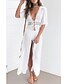 cheap Cover-Ups-Women&#039;s Swimwear Normal Cover Up Beach Top Swimsuit Solid Color Lace White Black Bathing Suits Sexy Sexy / Padless