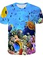 cheap Boys&#039; Tees &amp; Blouses-Children&#039;s Day Boys 3D Shark 3D Print Fish T shirt Tee Short Sleeve Summer Active Cute Streetwear Polyester Spandex Kids Toddler 2-12 Years