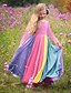 cheap Toddler Girls&#039; Dresses-Patchwork Active Maxi Dress for Toddler Girls