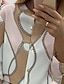 billige Tops &amp; Blouses-Dame Bluse Skjorte Grafisk Farveblok Geometrisk Rund hals Elegant Mode Gadestil Toppe Lyserød
