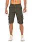 cheap Shorts-Men&#039;s Streetwear Shorts Tactical Cargo Cargo Shorts Knee Length Pants Micro-elastic Camouflage Solid Color Mid Waist Green Black Gray Army Green Khaki 29 30 31 32 34